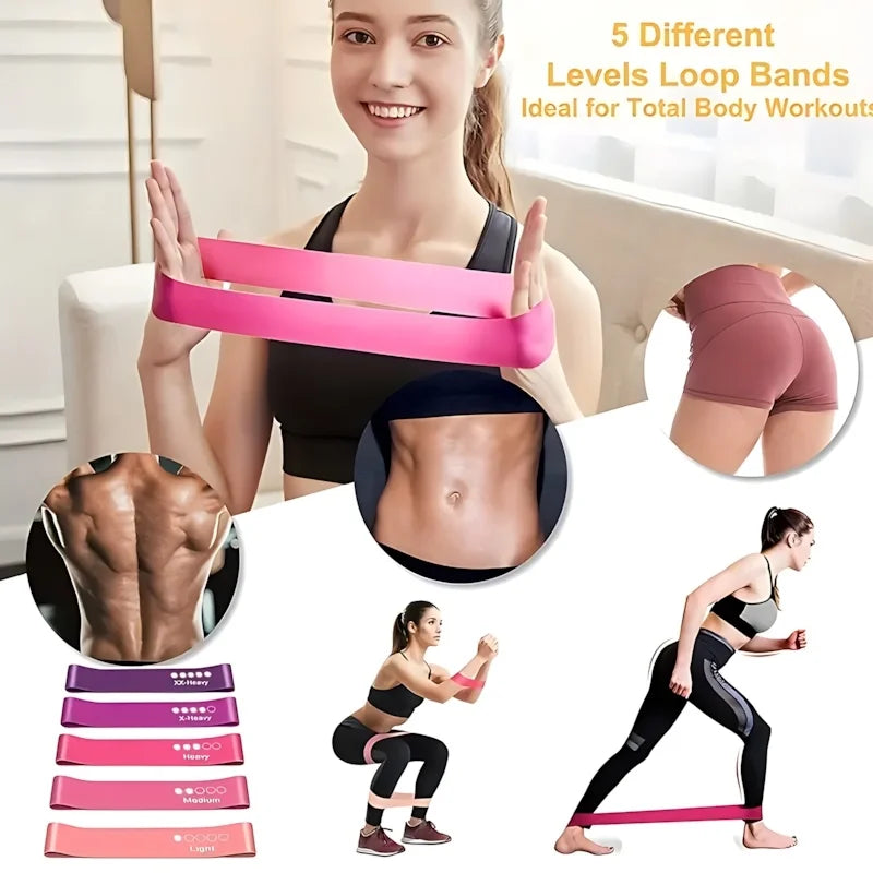 Pink Resistance Bands Set